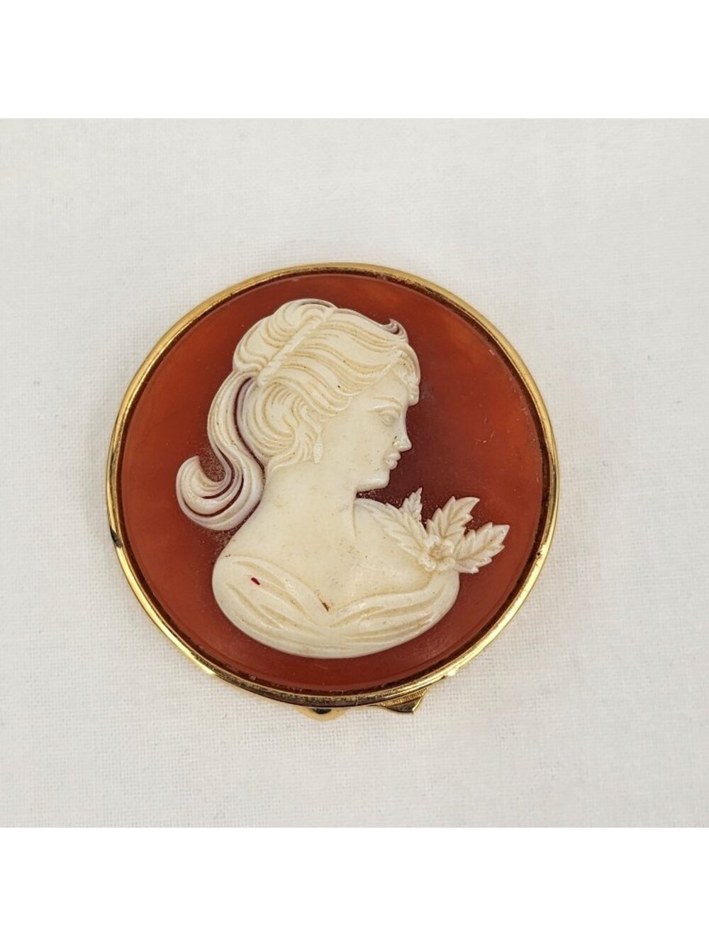 Vintage Estee Lauder EMPTY Cameo Youth Dew Perfume Compact Trinket Box Keepsake